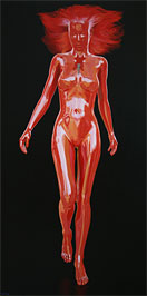 Muse in introspection painting