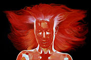 Muse in introspection face detail
