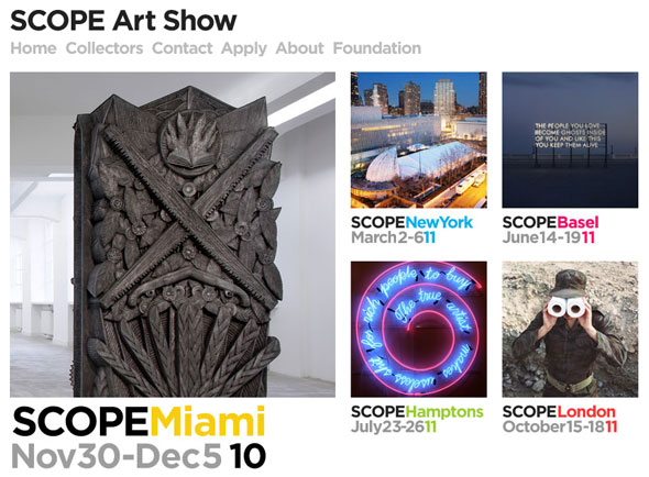 Global contemporary art fair, Scope Art Show in Miami 2010.